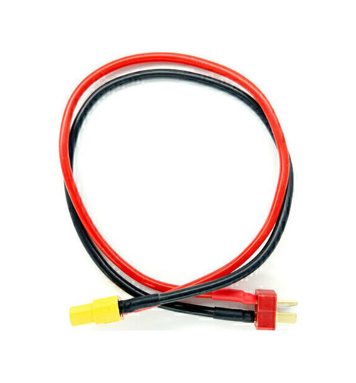 Racers Edge Charge Adapter: M T-plug style connector To M Xt60 - 300mm RCE1685