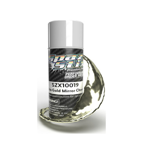 Spaz Stix White Gold Mirror Chrome Aerosol Paint 3.5oz Can SZX10019