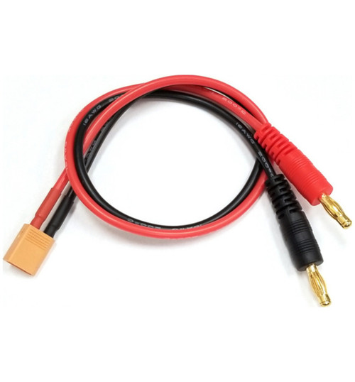 Racers Edge Charger Adapter: Male XT30 To Male 4mm Bullets- 300mm Wire RCE1616