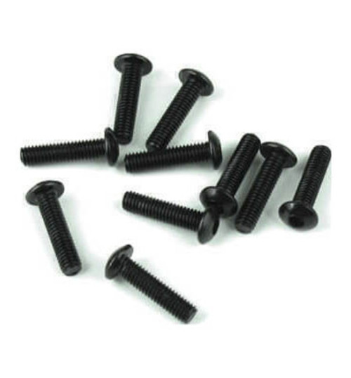 Tekno RC M3x12mm Button Head Screws- Black 10 pieces TKR1404