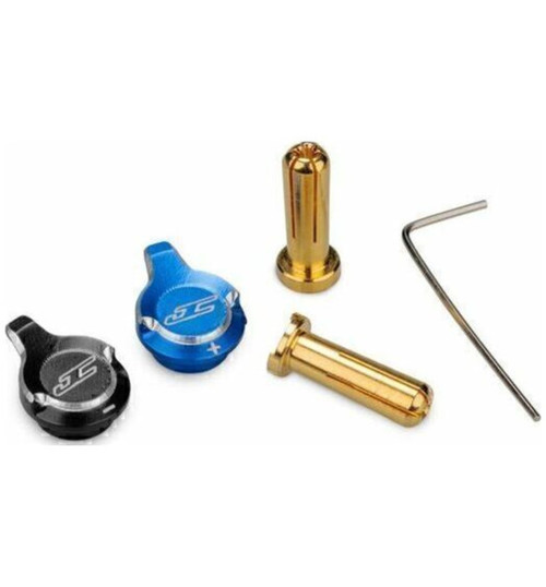 JConcepts 5mm Battery Plug Pull Set W/ Plugs Blue + and Black JCO5029