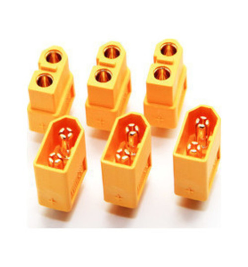 Maclan Xt60 Connectors 3 Female + 3 Male HADMCL4045