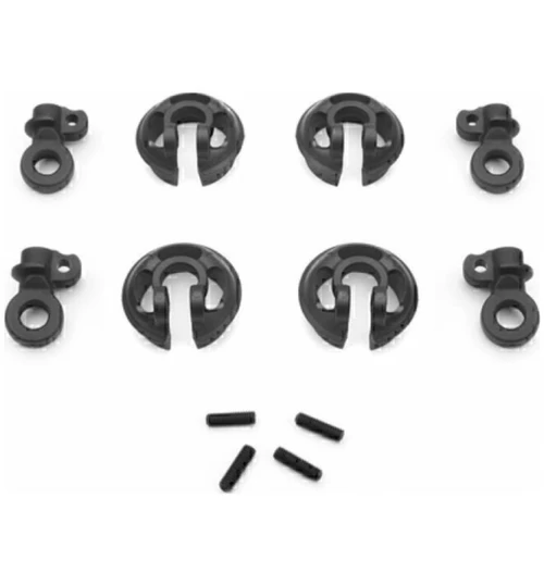 Tekno RC Locking Shock Rod End and Spring Perch Set (13mm shocks) TKR6701