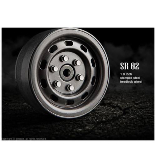 Junfac 1.9 Sr02 Beadlock Wheels Uncoated Steel 2 GMA70177