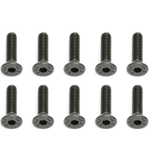 Associated Flat Head Hex Screw M3x12mm (10) ASC25203