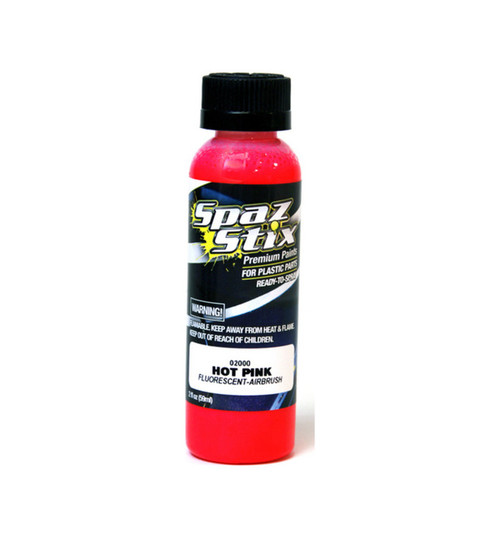 Spaz Stix Hot Pink Fluorescent Airbrush Ready Paint 2oz Bottle SZX02000