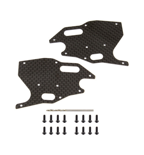 Associated RC8B3.1 FT Graphite Arm Stiffeners front ASC81418