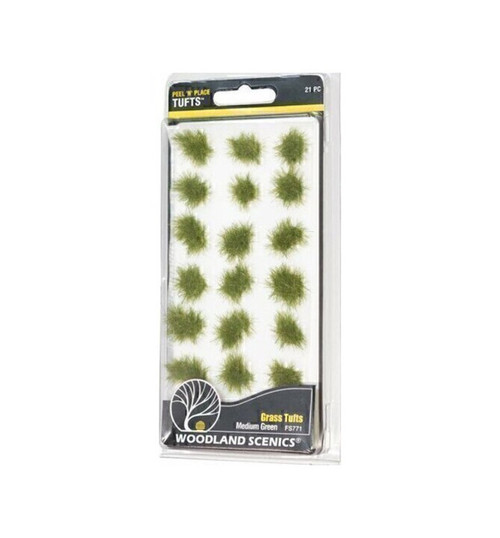 Woodland Scenics Medium Green Grass Tufts WOOFS771
