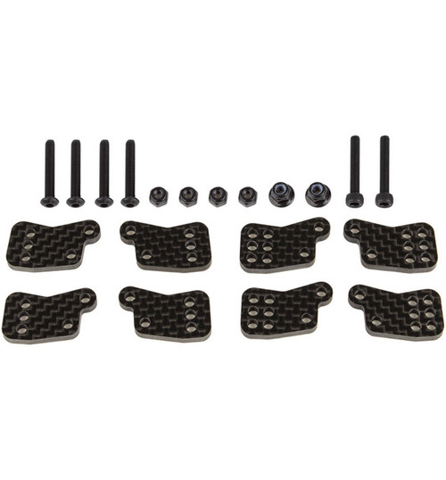 Associated Rc8B4.1 Ft Rear Hub Tower Set Carbon Fiber ASC81649