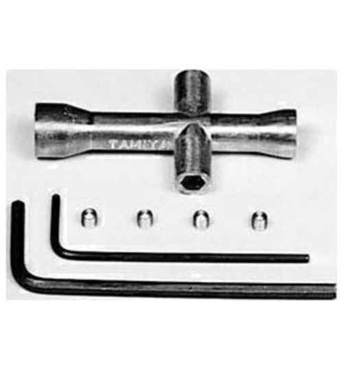 Tamiya Tool set - 4 way nut driver (box wrench) and Allen keys TAM50038
