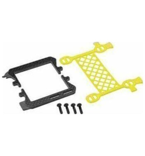 JConcepts B6.3 Carbon Logo Cargo Net Battery Brace Yellow JCO22989