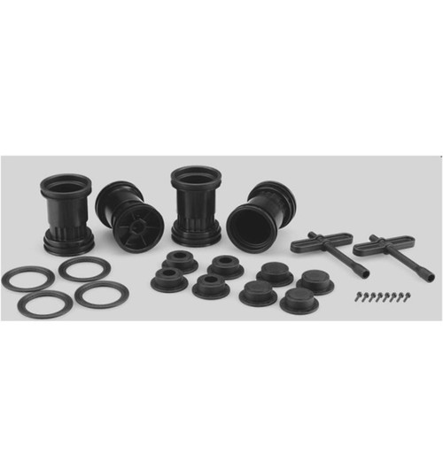 JConcepts Tribute 1/24th Monster Truck Wheel W/Acc Black 4Pc JCO3442B