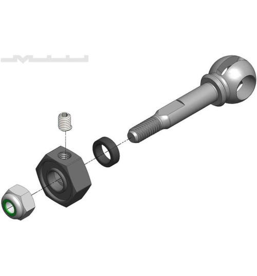 MIP X-Duty CVD Axle 10mm Offset w/ 5mm Bearing MIP18141