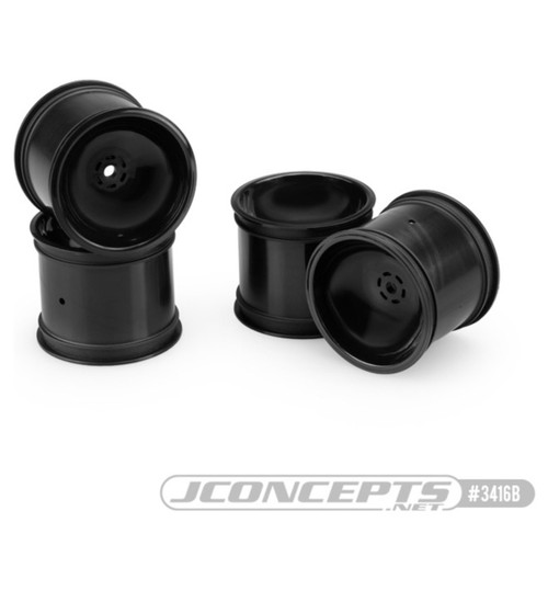 JConcepts Super Dish 2.2 Rear Wheel Black for Tra Rustler / Stamped JCO3416B