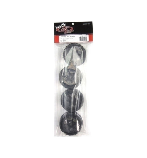 DE Racing Trinidad SC Wheels for SC5M SC10 ProSC +3mm Black DER-TS4-AWB