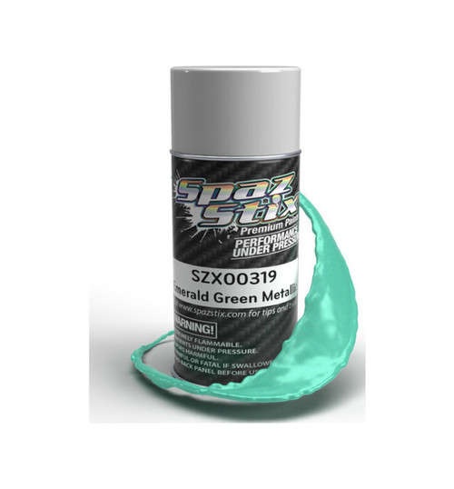 Spaz Stix Emerald Green Metallic Aerosol Paint 3.5oz Can SZX00319