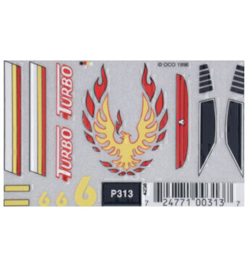 Pinecar Dry Transfer Decals Turbo PIN313