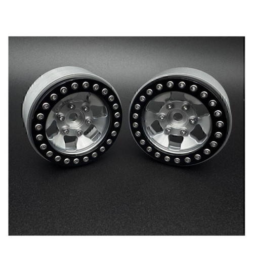 Reefs RC 1/10 Granite 1.9 Rock Crawler Beadlock Wheels W/Hubs & Ring-SEHREEFS260