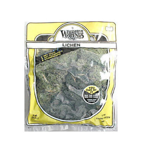 Woodland Scenics Lichen Bag Dark Green Mix/165 Cu. In. WOOL168
