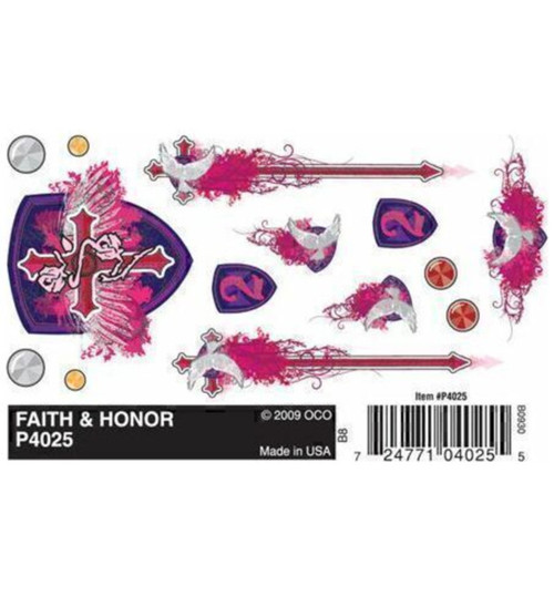 Pinecar Dry Transfer Decals Faith & Honor PIN4025