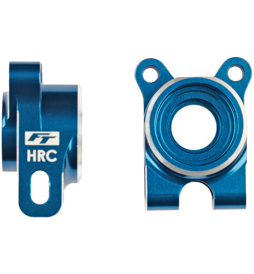 Associated RC10B7 FT Aluminum HRC Rear Hubs -4 Offset Blue ASC92564