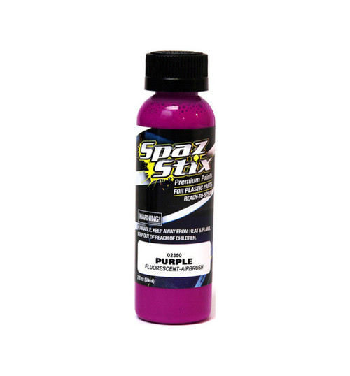 Spaz Stix Purple Fluorescent Airbrush Ready Paint 2oz Bottle SZX02350