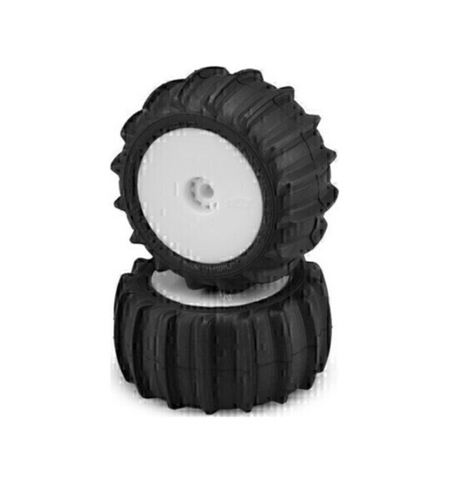 JConcepts Animal Green Compound Pre-Mounted White Wheels 2 JCO4040-1221
