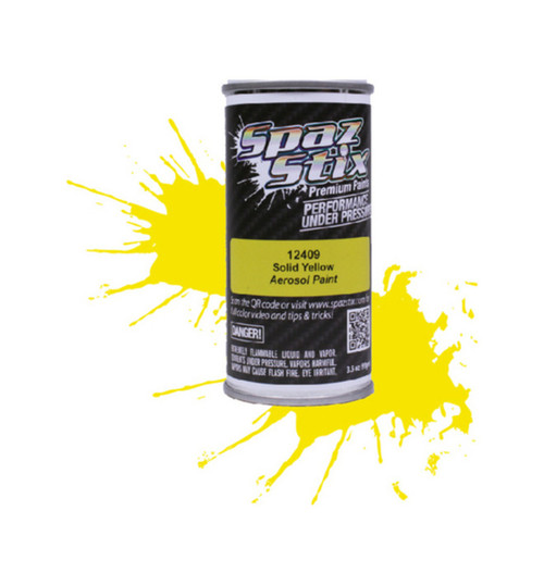 Spaz Stix Solid Yellow Aerosol Paint 3.5oz Can SZX12409