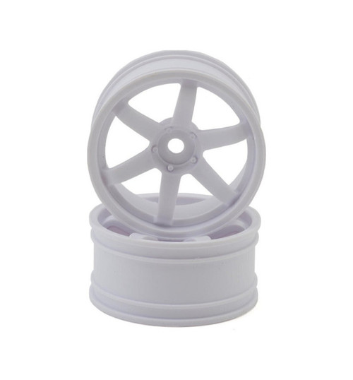 Yokomo 6-Spoke Drift Wheels (White) (2) (7mm Offset) YOKTW5313W7