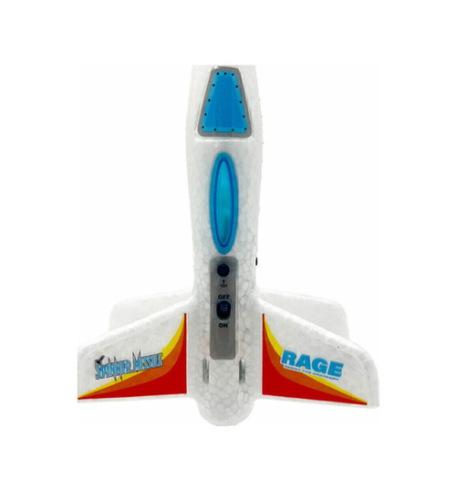 Rage RC Spinner Missile - White Electric Free-Flight Rocket RGR4130W