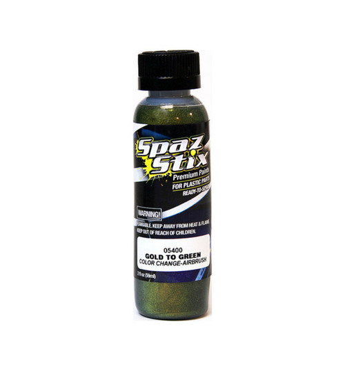 Spaz Stix Color Change Airbrush Ready Paint Gold/Green 2oz Bottle SZX05400