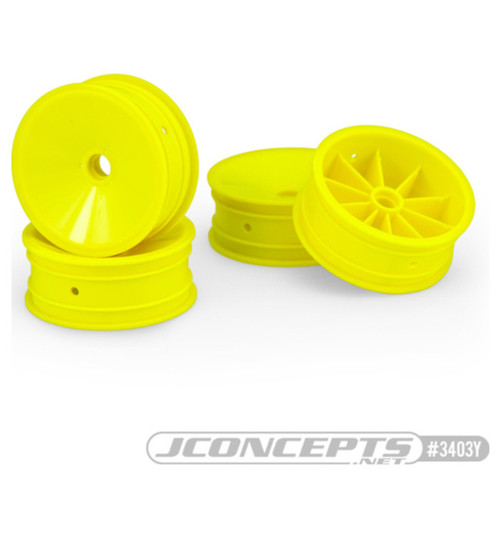 JConcepts Mono RC10 RC10B2 RC10B3 2.2 front wheel Yellow (4) JCO3403Y