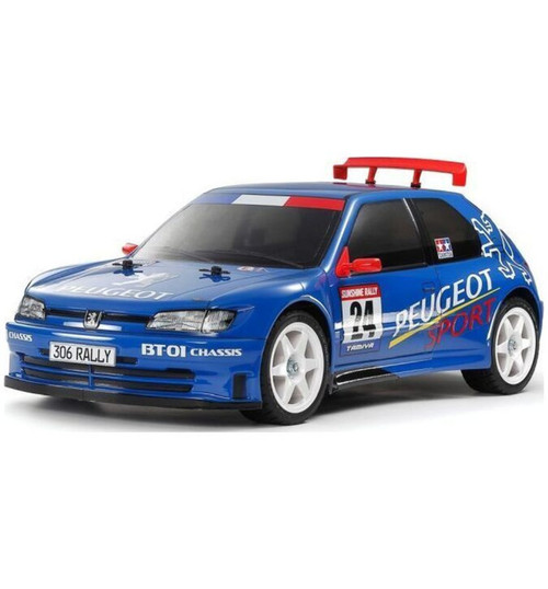 Tamiya 1/10 R/C Peugeot 306 Maxi Blue Painted Body Bt-01 TAM47513