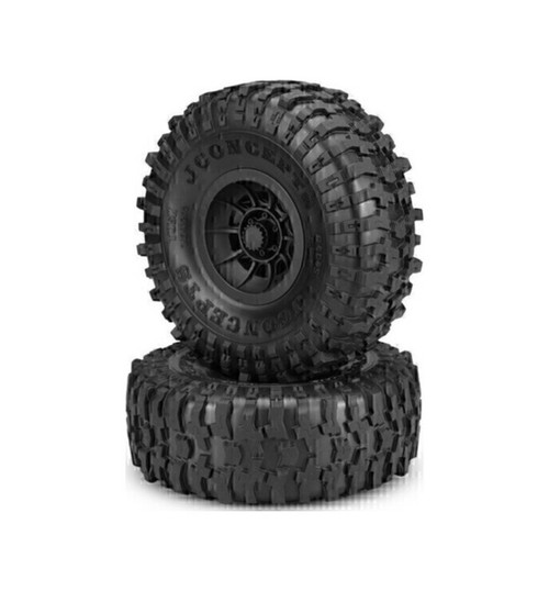JConcepts-Tusk Green Compound Pre-Mounted On 3436b Hazard Wheels JCO4045-3294