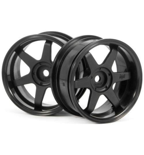 HPI Te37 Wheels 26mm Black 6mm Offset/26mm Tires (2) HPI3846
