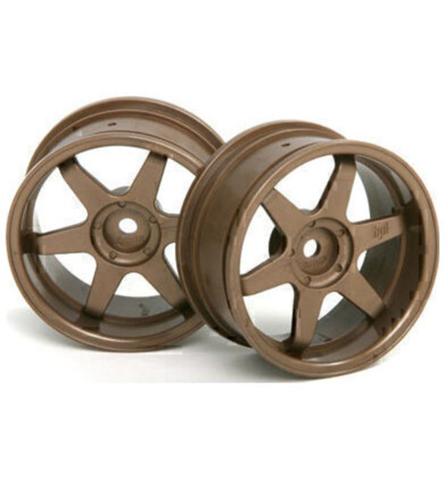 HPI TE37 Wheel 26mm Bronze 6mm Offset (2) HPI3848
