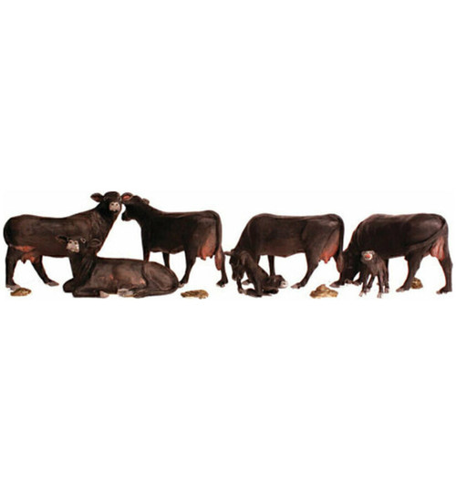 Woodland Scenics N Black Angus Cows WOOA2217