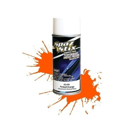 Spaz Stix Fireball Orange Fluorescent Aerosol Paint 3.5oz Can SZX02109