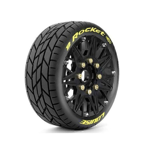 Louise RC Mft B-Rocket Soft 1/8 Buggy Tires, 17mm Hex, 0 & 1/2 Offse LOULT3362SB