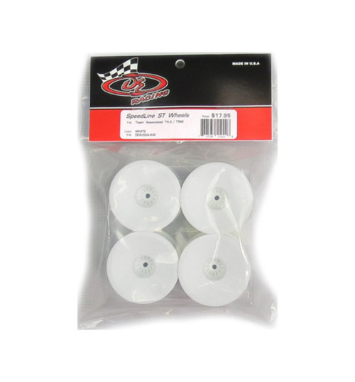 DE Racing Speedline ST Wheels for ASC T5M-T6.1 / Tekno ET410 / White DER-SS4-AW