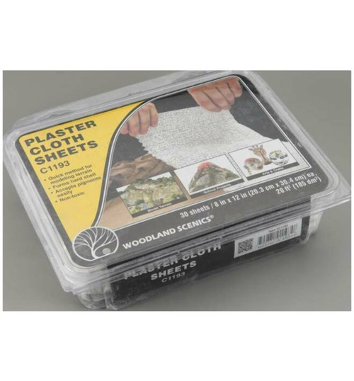 Woodland Scenics Plaster Cloth Sheets 8 x 12 30 WOOC1193