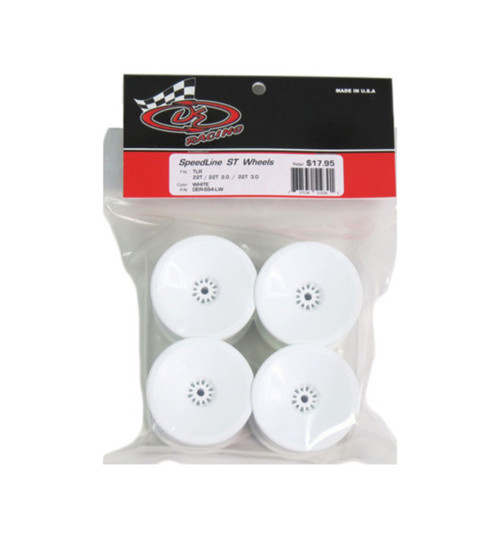 DE Racing Speedline ST Wheels for TLR 22T / WHITE / 4 pieces DER-SS4-LW