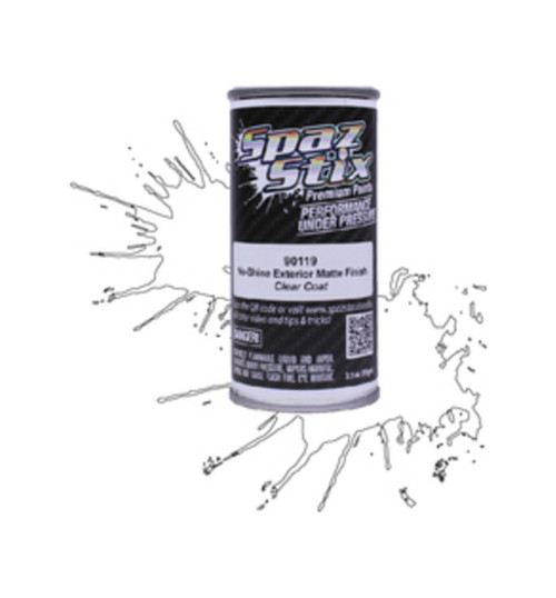 Spaz Stix No-Shine Exterior Matte Finish Clear Coat 3.5oz Aerosol Can SZX90119