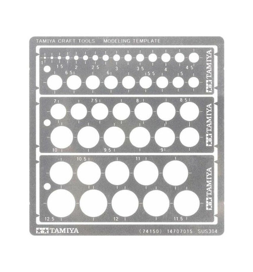 Tamiya Modeling Template Round 1-12.5mm TAM74150