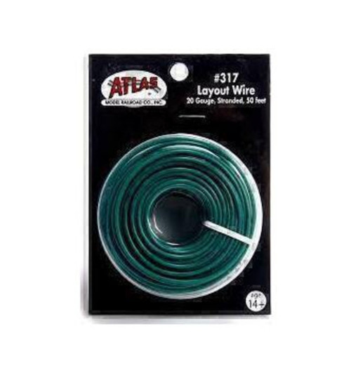 Atlas Trains Green Wire Stranded #20 AWG; 50&amp;apos; Spool ATL0317