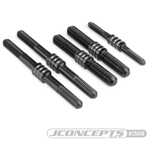JConcepts Titanium Turnbuckle Set: Mugen MBX-8 Fin Black (5) JCO2584B