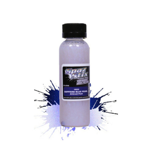 Spaz Stix Sapphire Blue Pearl Airbrush Ready Paint 2oz Bottle SZX16020