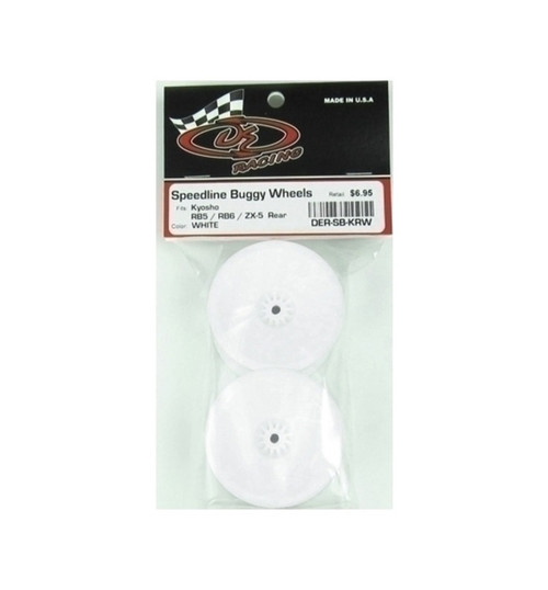 DE Racing SpeedLine 2.2 Buggy Wheels Kyosho RB6 - ZX-6 / Rear / WHITE DER-SB-KRW
