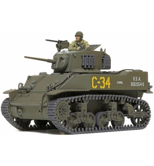 Tamiya 1/48 U.S. Light Tank M5A1 Stuart Plastic Model Kit TAM32606