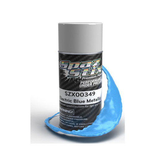 Spaz Stix Electric Blue Metallic Aerosol Paint 3.5oz Can SZX00349